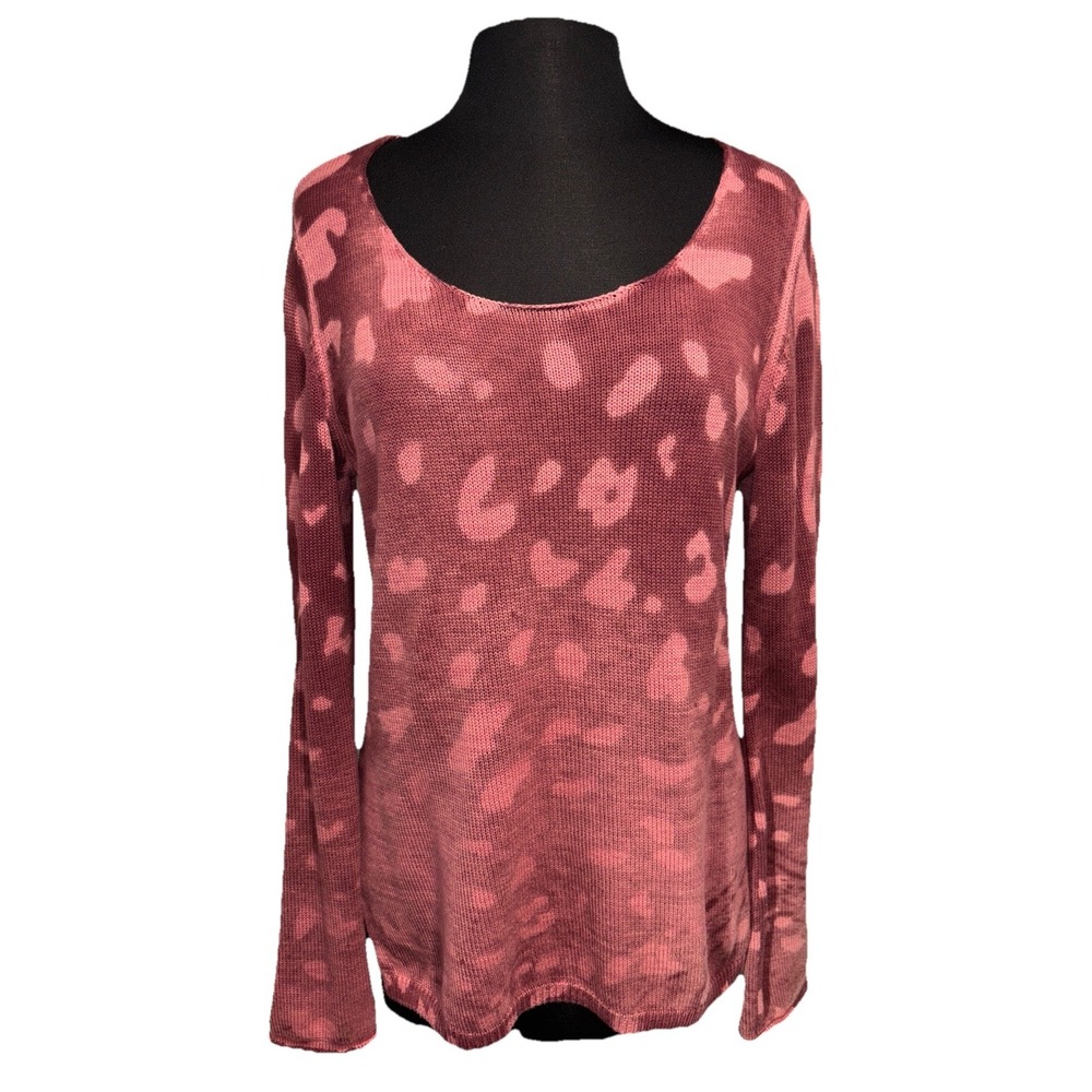 NWT Vintage Hand-Dyed Cotton Thermal By Yest Size 6 Rose Pink Abstract Print